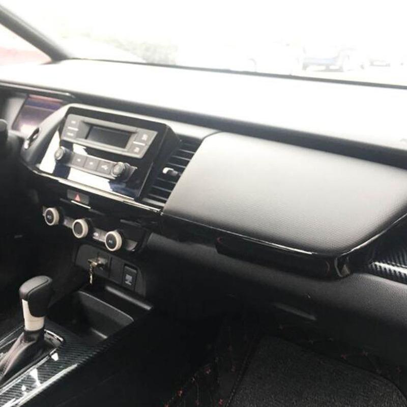 Car Front Passenger Glove Strip Cover For Honda Fit Jazz     2024 Decoration Trim Armrest Interior Accessories