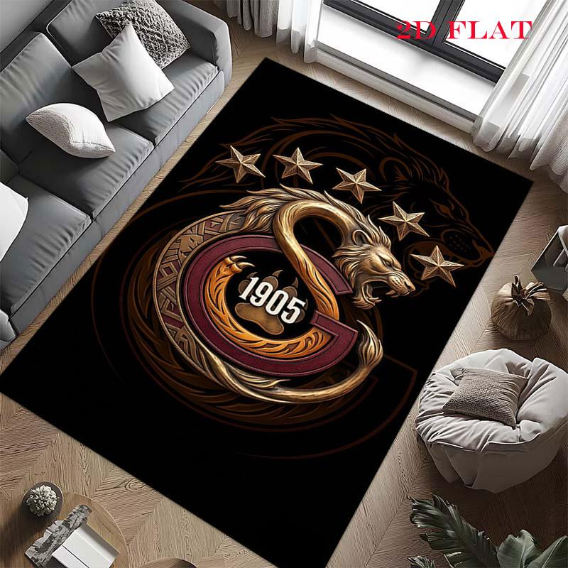 Galatasaray Crest Carpet Rug for Living Room Bedroom Home Sofa Decoration,Kids play Nonslip Floor Mat