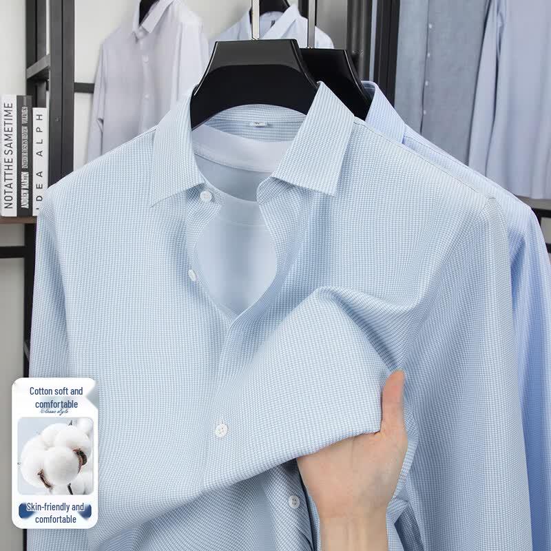 IMAGINEX Men's 200-Count Pure Cotton Long-Sleeve Business Shirt