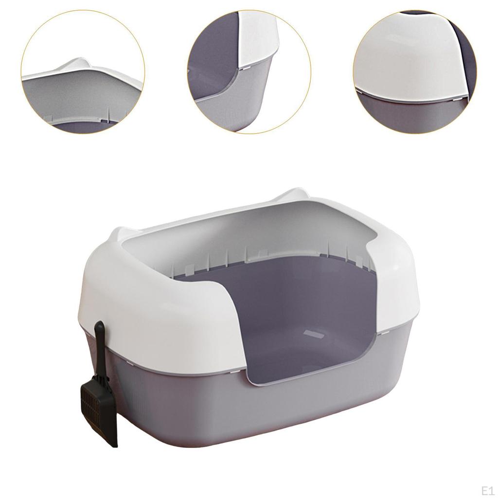 Cat Litter Box Cleaning Basin Portable Removable High Sided Anti Splashing Toilet for Indoor
