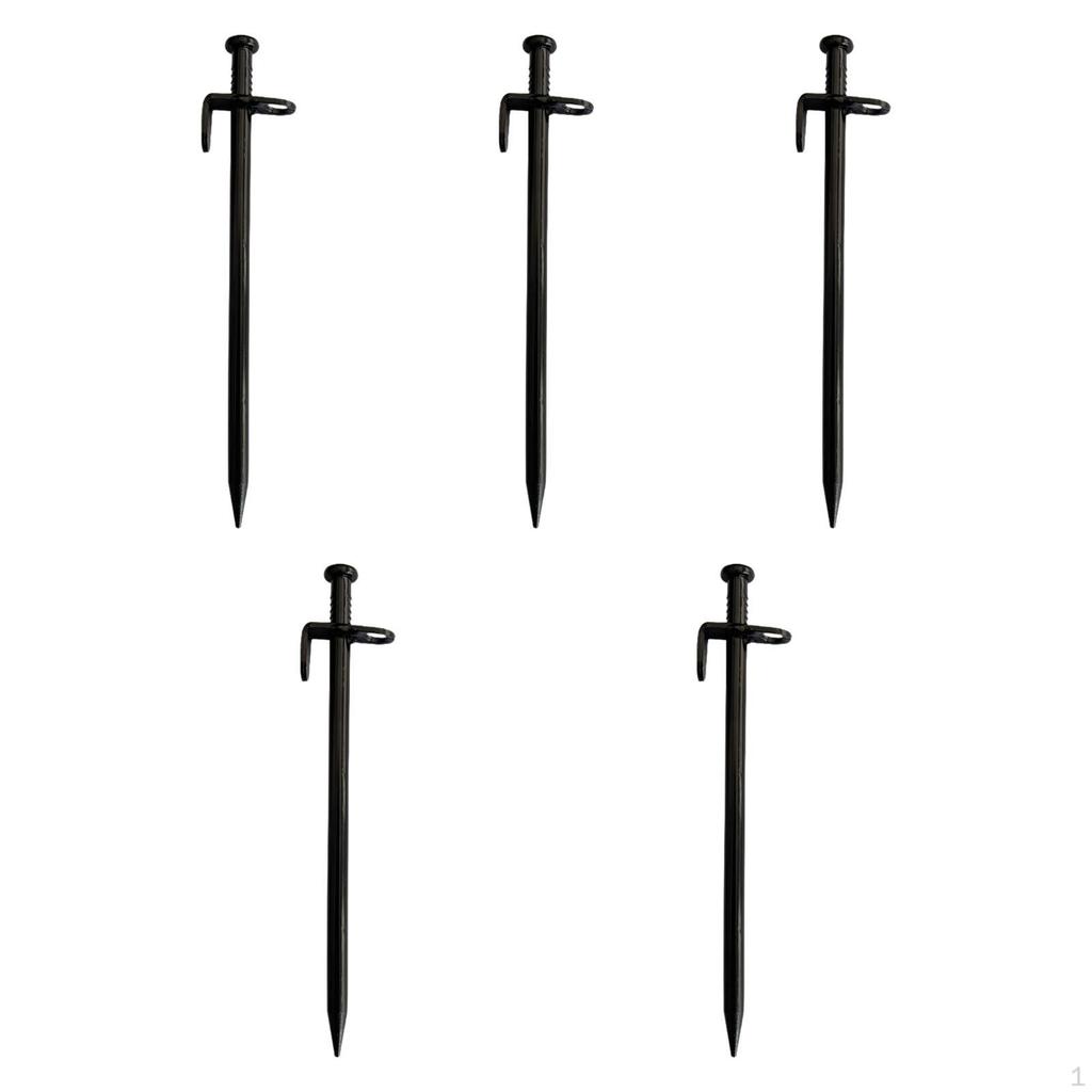 5 Pieces Camping Stakes Tent Garden Forged Sturdy Gardening Canopy AntiSlip Canopies Heavy