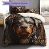 Rottweiler Pattern Bedding Home Decoration Birthday Gift (1 * duvet cover + 2 * pillowcase, without core)