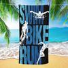 Schwimm Bike Lauf Triathlon Mikrofaser Strandtuch, Schnelltrocknend Saugfähig für Outdoor Reisen Camping