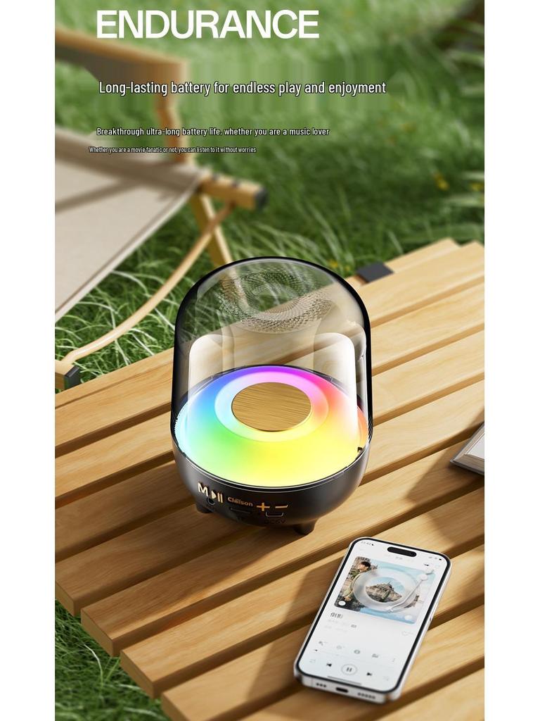 Colorful Bluetooth Speaker: High-Quality Sound, Portable, Multi-Mode, Large Volume, T58 Car Subwoofer.