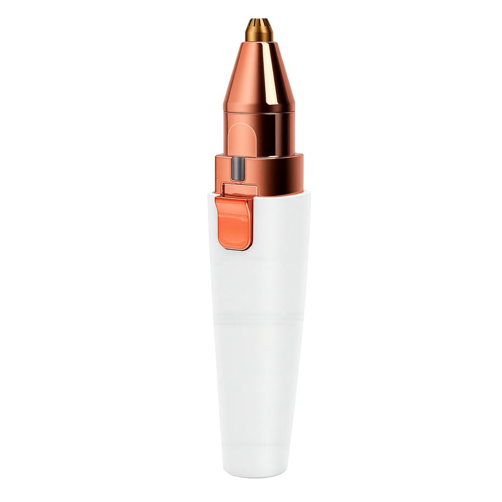 Kabelloser Haarentferner für Gesicht und Nase 2 in 1 Gesichts-Haarentferner Augenbrauen-Trimmer USB-wiederaufladbar mit LED-Licht