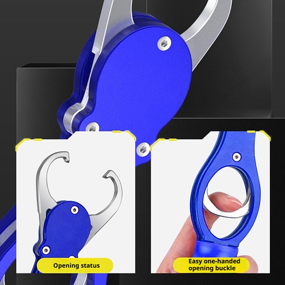 Portable Aluminum Alloy Fishing Lip Gripper Portable Fish Plier Hand Grip with Weight Scale Outdoor Fishing Accessories