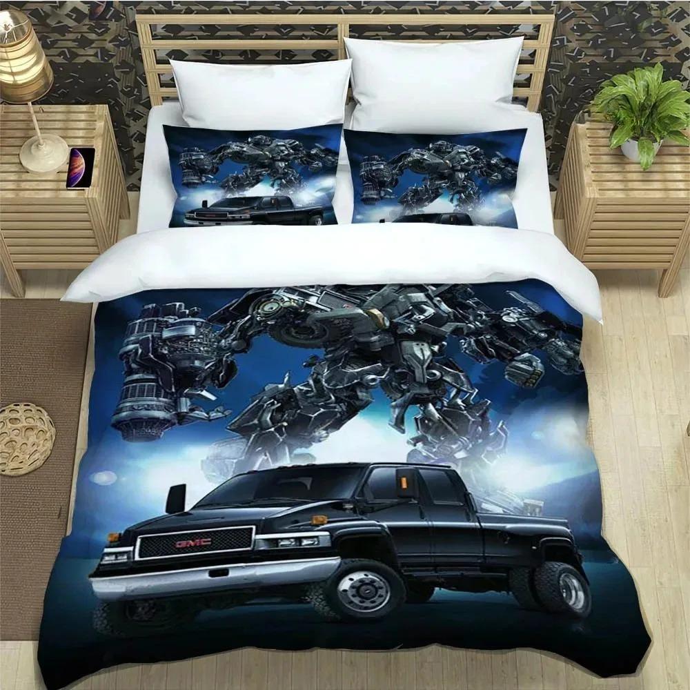 Bumblebee Car Duvet Cover Transformers Pillowcase Bedding Set Adult Boy Girl Bedroom Decoration Children Single Double Size