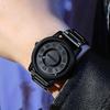 Binbang Men's Black Tech Magnetic Levitation Waterproof Watch - New Concept, Creative Design