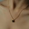 Vintage Natural Stone Tiger Eyes Oval Pendant Necklace for Women Stainless Steel Chain Necklaces Femme Jewelry Bijoux Gift