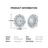 2026,Flower Design Earrings Natural November Birthstone Sky Blue Topaz 925 Sterling Silver Fine Jewelry for Women's Banquet Gift