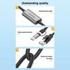 1.2m USB C+USB to RJ45 Ethernet LAN Cable 2 in 1 Gigabit Ethernet Adapter Cable for iPhone 15 Series/Macbook Pro