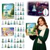 2026 Weihnachtskalender mit Acryl-Meerglas-Strand-Thema Hängende Ornamente Countdown-Baum Heimdeko