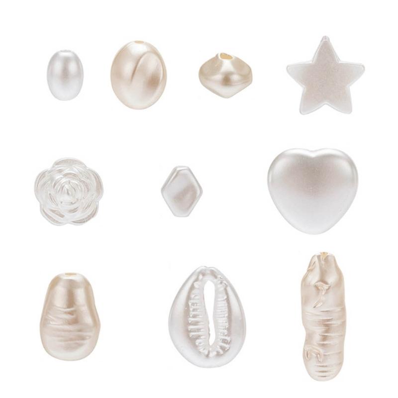 Faux Pearls Irregular Shape Loose Beads ABS Imitation Pearl for Jewelry Making DIY Necklace Bracelet Craft Needlework