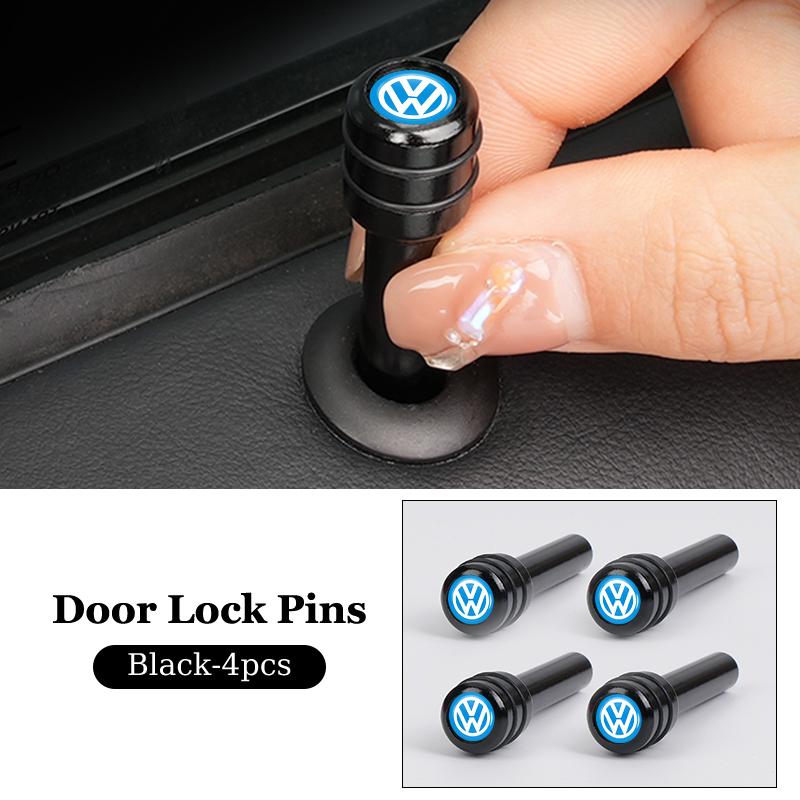 For VOLKSWAGEN VW 2/4pcs Car Door Lock Pins Universal Interior Door Lock Pull Pin Cover For Volkswagen VW Golf 4 6 7 Tiguan Pass