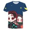 Boy Girl Unisex 3D Printed Demon Slayer T-Shirts Casual Harajuku Style Tshirt Streetwear Tops Summer Hot Japanese Anime Tee