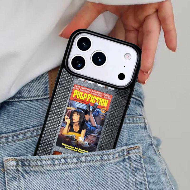

Vintage Movie Film Pulp Fiction Phone Case for iPhone 17ProMax 12 13 14 15 16e 17 Pro Max Plus Air Cover iPhone 15 Pro Max