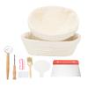10.2in Round Dough Rising Proofing Basket Stainless Steel 8.7in Oval Cane Sourdough Basket