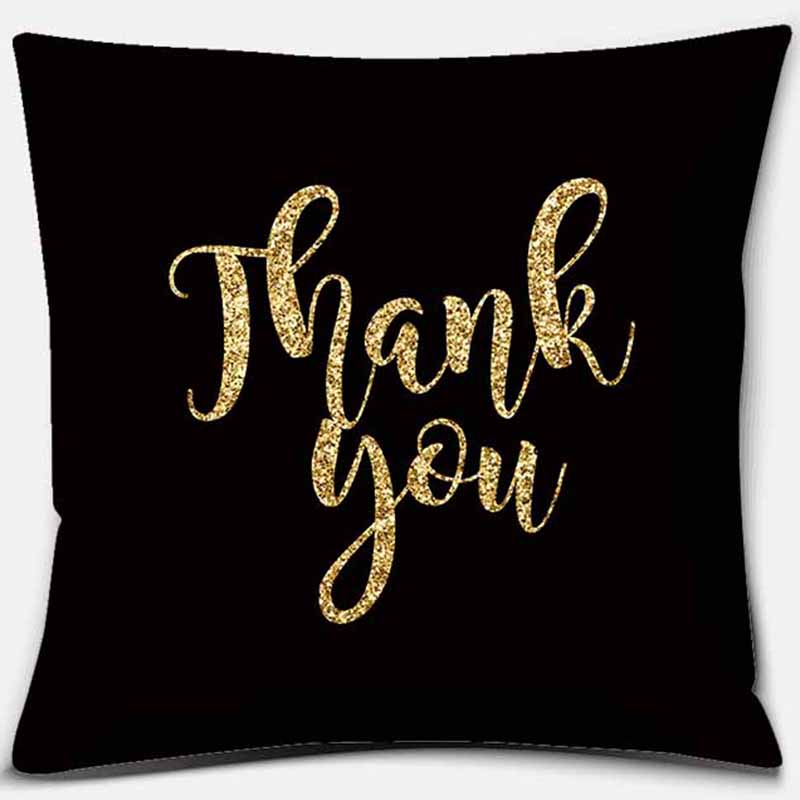 Black Geometric Printing Pillowcase Home Decoration Car Sofa Cushion Cover
