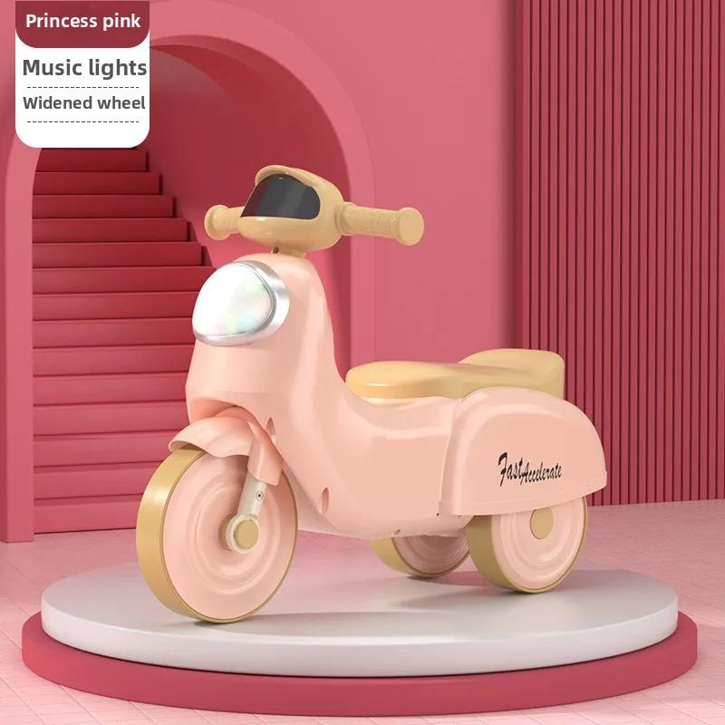 Car Plastic Children'S Toy Car Push Slide Car 1-6 Years Old Music And Lights Children'S Tricycle Foot-Powered Car Baby Yo-Yo