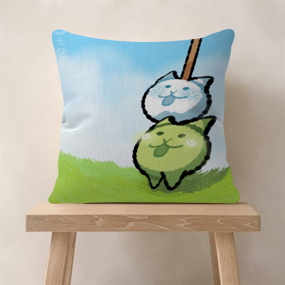 Game BBattle Cats Anime  Cushion Cover Car Throw Pillow Case For Sofa Car Christmas Gift 40x40cm 45x45cm
