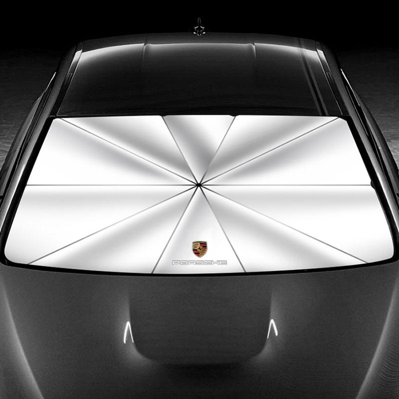 Car Windshield Sunshade Umbrella Protector Parasol Foldable For Porsche Cayenne Panamera Macan Boxster 911 Carrera-GT 944 918 917