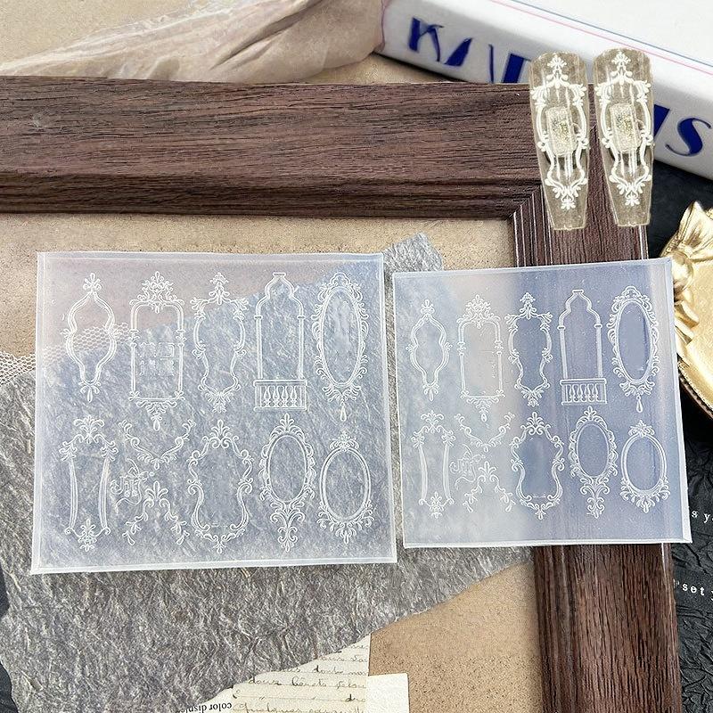 1Pc Bowknot Sea Jellyfish Shell Rose Leaf 3D Acrylic Mold Nail Art Decoration Nails Diy Design Silicone Nails Mold