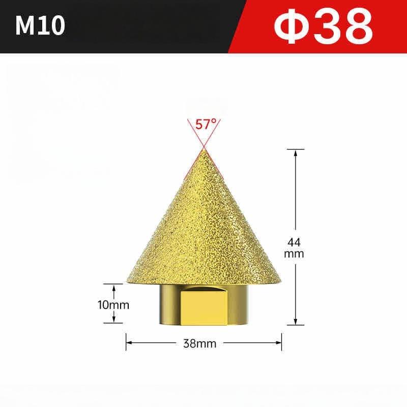 1Pcs 38/50mm Cone Punching Expanding Drill Bit Grinding Wheel Ceramic Tile Chamferer M10 Thread Diamond Beveling Chamfer Bit