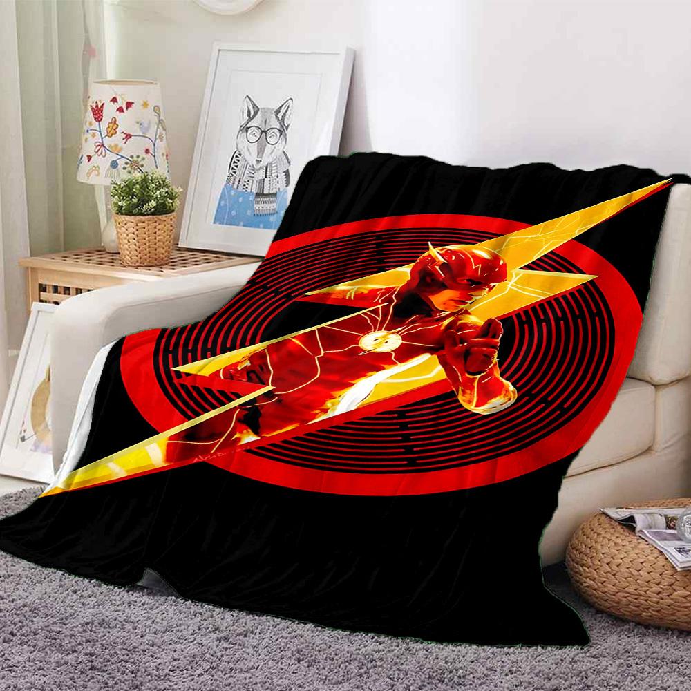 1 stuks Flash superheld Deken Polyester Vezel, Comfort voor Alle Seizoenen voor Bank, Bed, Kantoor, Auto, Kamperen Ideale Huisdecoratie & Cadeau, Kantoor Comfort