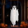 Animierte Halloween-Hoffiguren Leuchtendes Hängendes Schaukelgeister mit Hexenhut Fernbedienung Verstellbar Einfache Montage Requisiten Helligkeit Fliegend