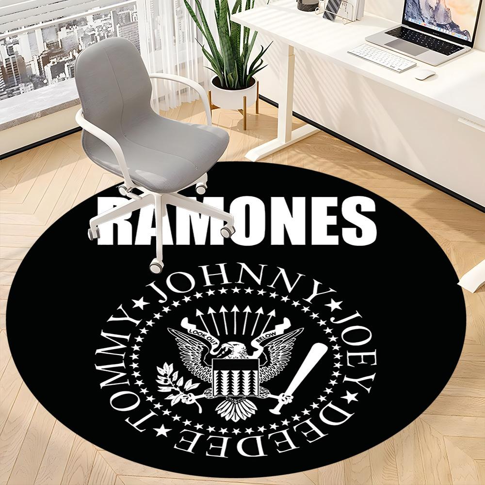 Ramones Emblem Office Round Area Rug, Under Office Chairs Bedroom Living Room Home Decor, a1022373