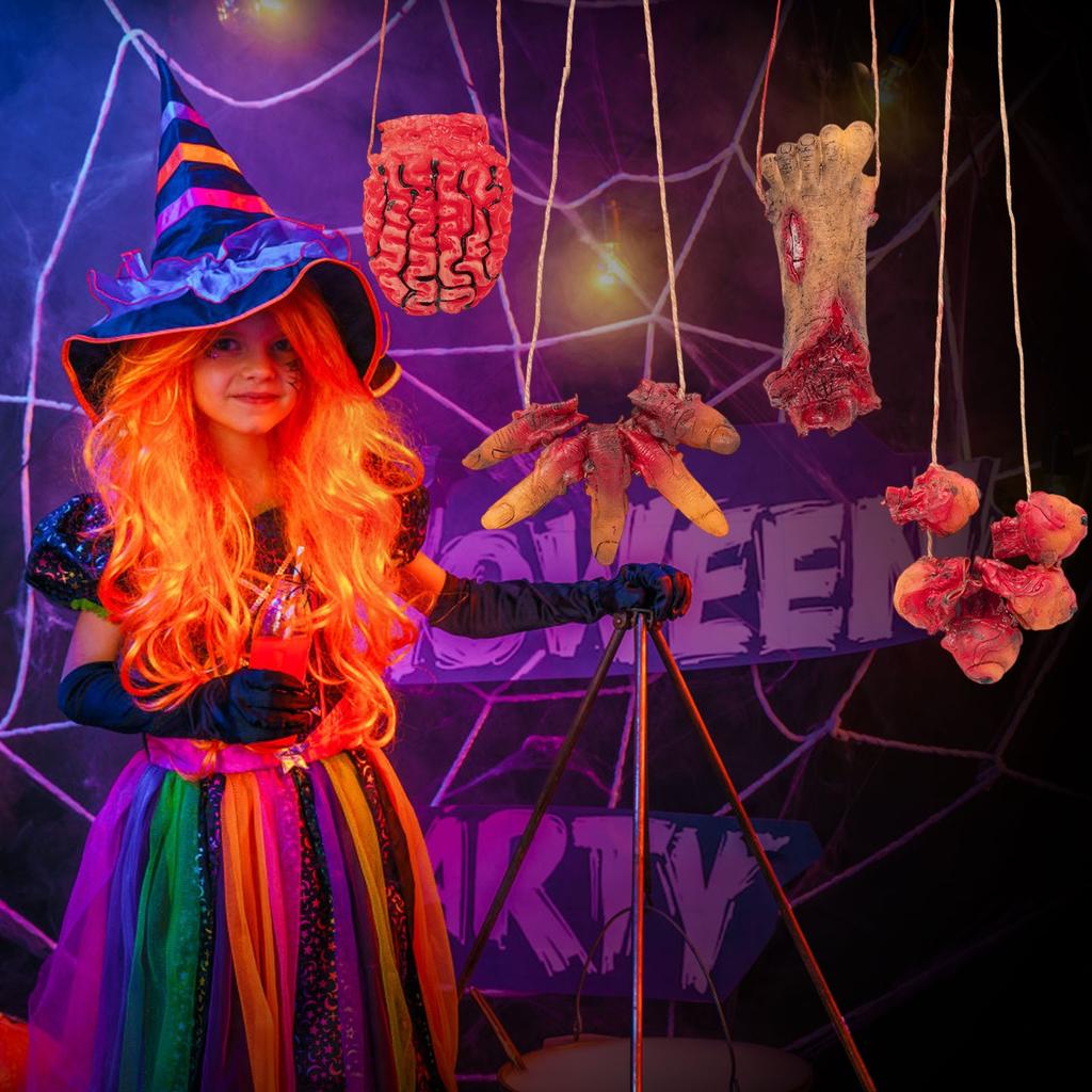 Halloween Decoration Props, Lifelike Broken Hands And Feet Hanging Chain Tricks, Haunted House Venue Layout Props