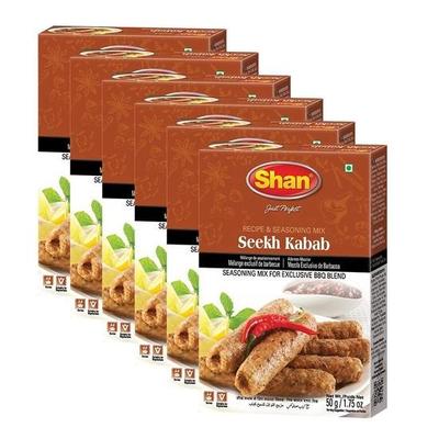 Shan Seekh Kabab Masala,  50 G, 6 Pack