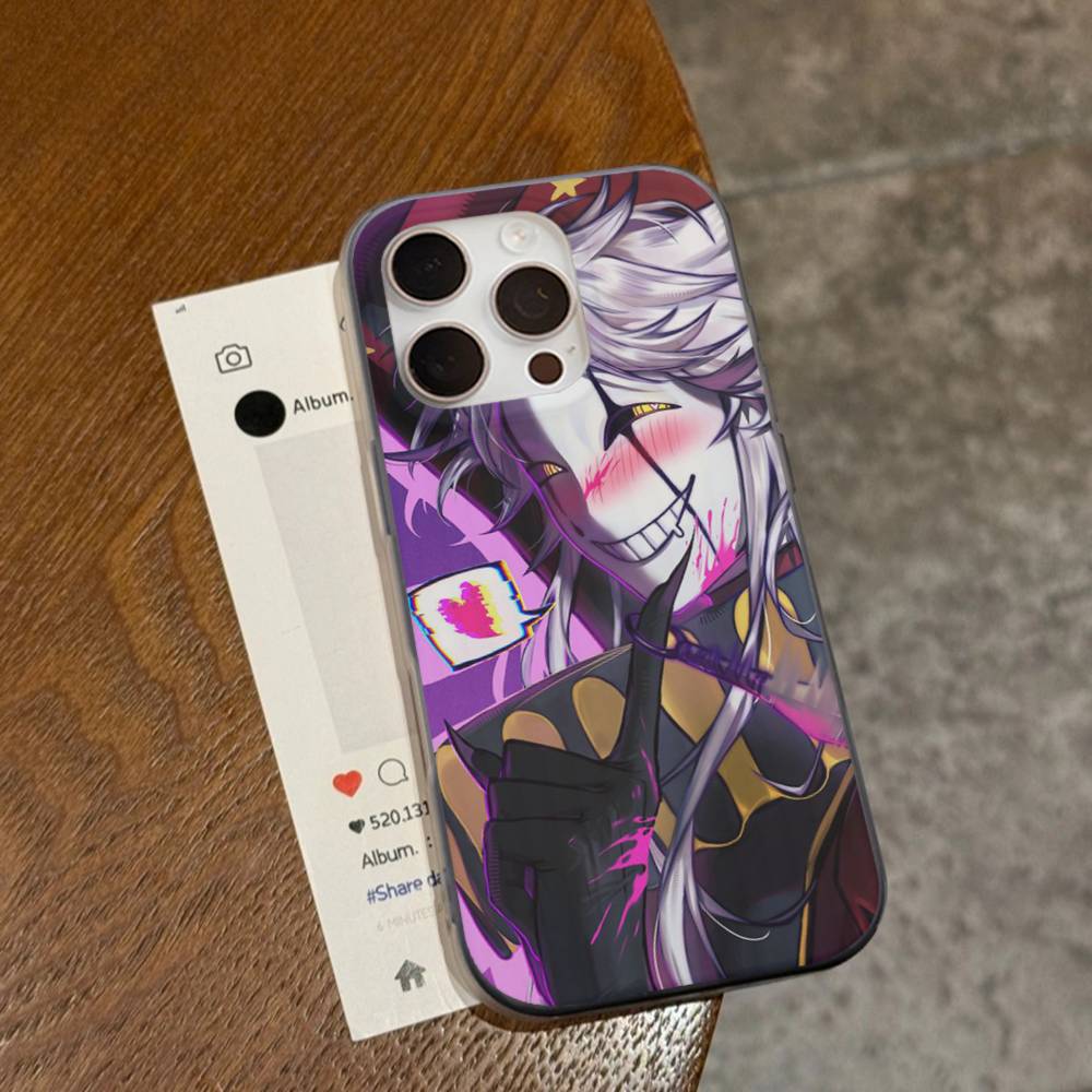 Pierrot The Freak Circus Funny Game Corrugated Stripe Phone Case For IPhone 17 16 15 14 13 12 11 Pro Max Plus Pro Shockproof