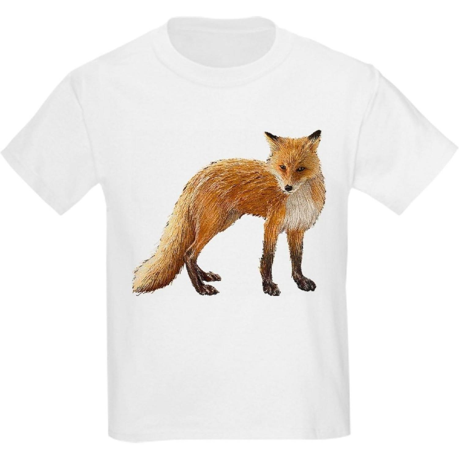 CafePress Fox Kids Light T Shirt Youth Kids Cotton T-Shirt XXXXXL белый