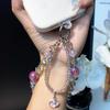 Compatible Apple Phone Case Lanyard Shell Pendant Phone Chain Crystal Handmade Beaded Chain Rope Phone Special Lanyard