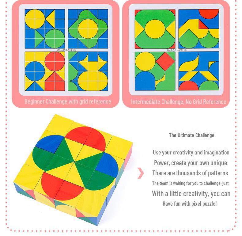 Cube Space Creative Puzzle: Educational Building Blocks for Young Children's Logical Thinking and Intelligence Development.