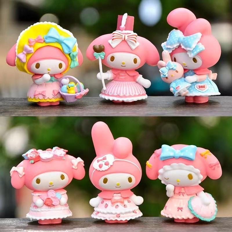 

Cute Pvc Maid Melody Clubomi Hand Puppet Blind Box Girl Heart Cartoon Cake Decoration 6.5cm
