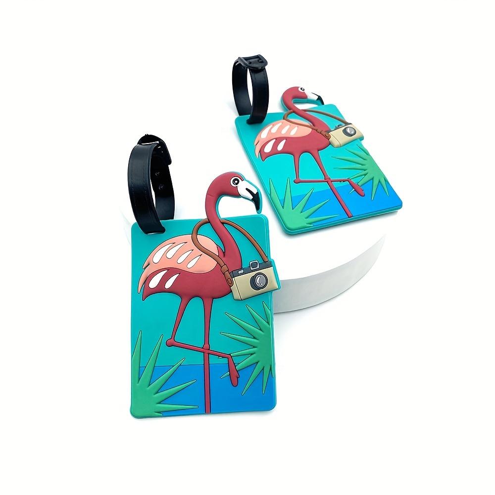 1pc Cute Creative Flamingo Luggage Tag Listing Boarding Pass, Male and Female Backpacks with Luggage Tags