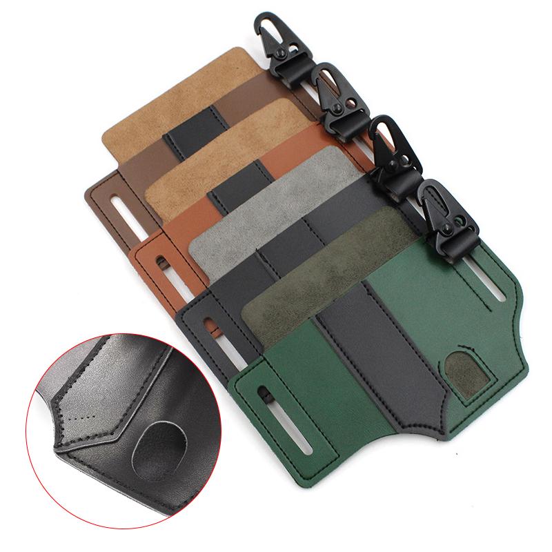 Pu Leather Multitool Edc Pocket Key Holder Belt Flashlight Outdoor Tools Bag