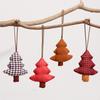 Soft Cloth Christmas Tree Pendants Plaid Christmas Tree Decorations Xmas Ornaments  New Year