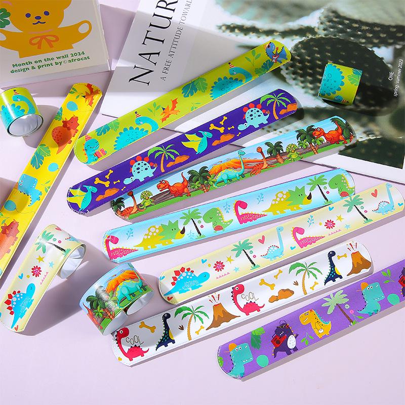 Dinosaur & Animal World Slap Bracelets - Kids' Fun Toy & Gift