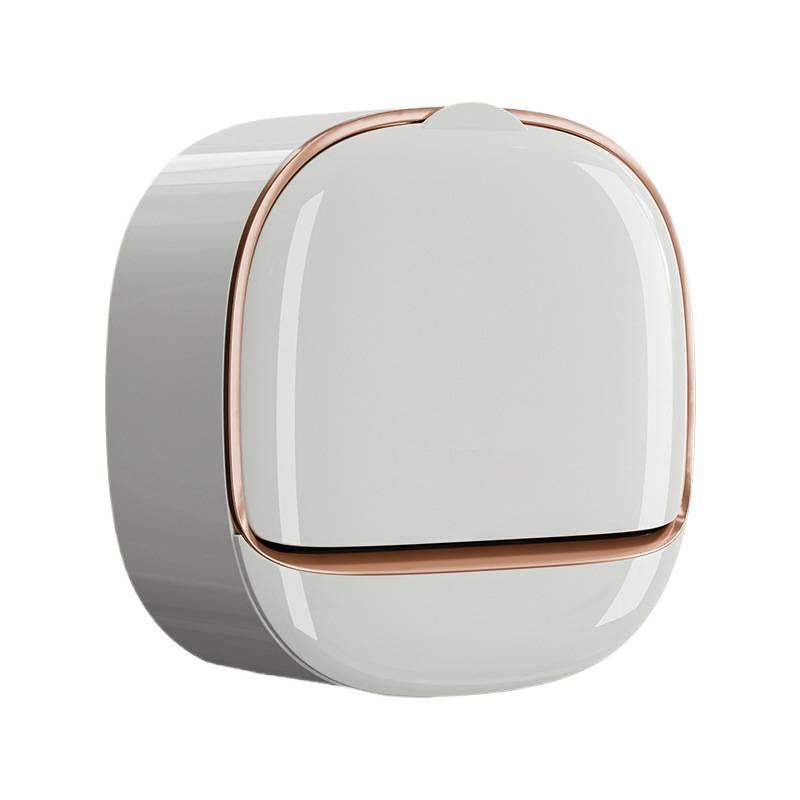 Punch-Free Wall-Mounted Soap Dish with Lid - Luxurious Draining Storage Rack for Bathroom