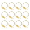 12PCS Metal Napkin Rings Leaf Napkin Ring Holders Metallic Adornment for Table Kitchen Dinner Party Wedding Gold