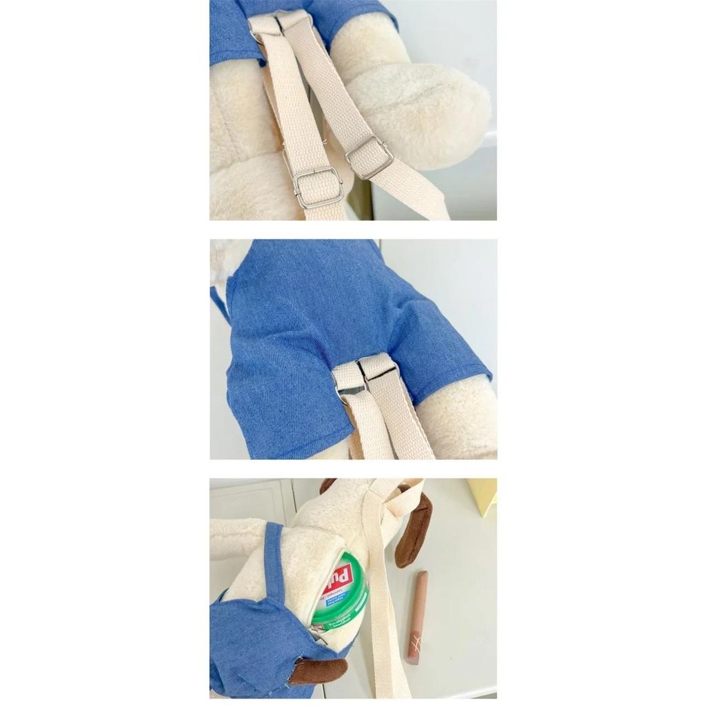 Funny Dog Plush Backpack Cute Anime Puppy Plushie Toy Doll Large Capacity Cosmetic Snack Storage Shoulder Bag Birthday Gifts