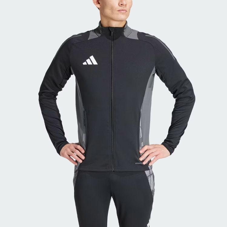 adidas Tiro 24 Competition Training Jacket Color Block Long Sleeve Retro Sports Stand Collar Jacket Men Jackets Black IP1870