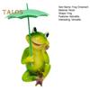 Frog Garden Statue Resin Frog Figurine with Umbrella Yard Ornament Outdoor Frog Sculpture Decor for Garden Patio