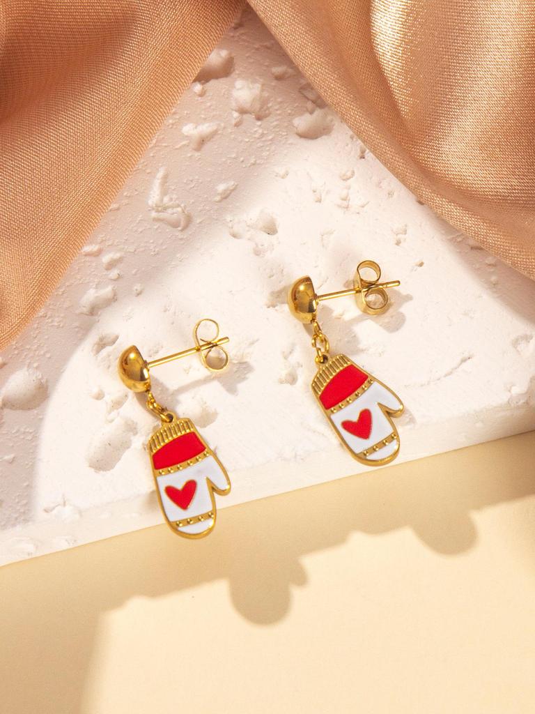 High-End Versatile Christmas Earrings: Stainless Steel Studs, Ear Clips, and Dangle Jewelry