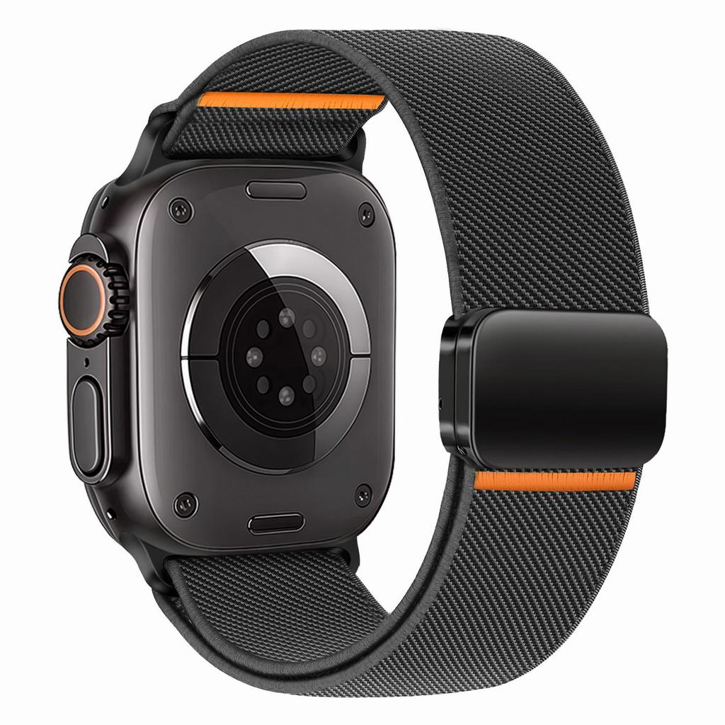 Nylon Loop Strap For Apple Watch Ultra 3/2/1 49mm 11 10 46mm 42mm Magnetic Bracelet iWatch 9 8 7 6 5 4 SE 45mm 44mm 41/40mm Band