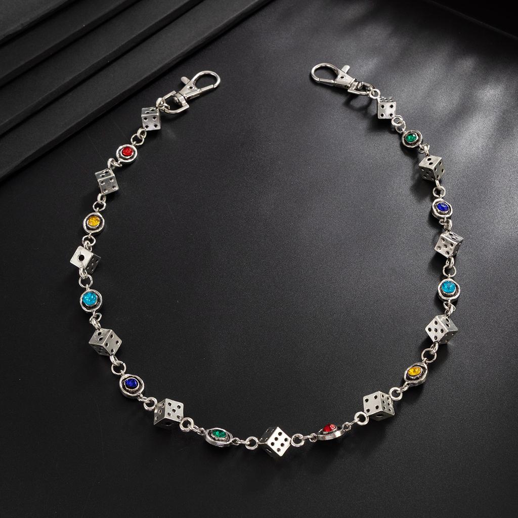 European and American Trousers Chain High-end Hip-hop Niche Jeans Hanging Chain Men's Waist Chain Chain Splicing Pearl Accessories