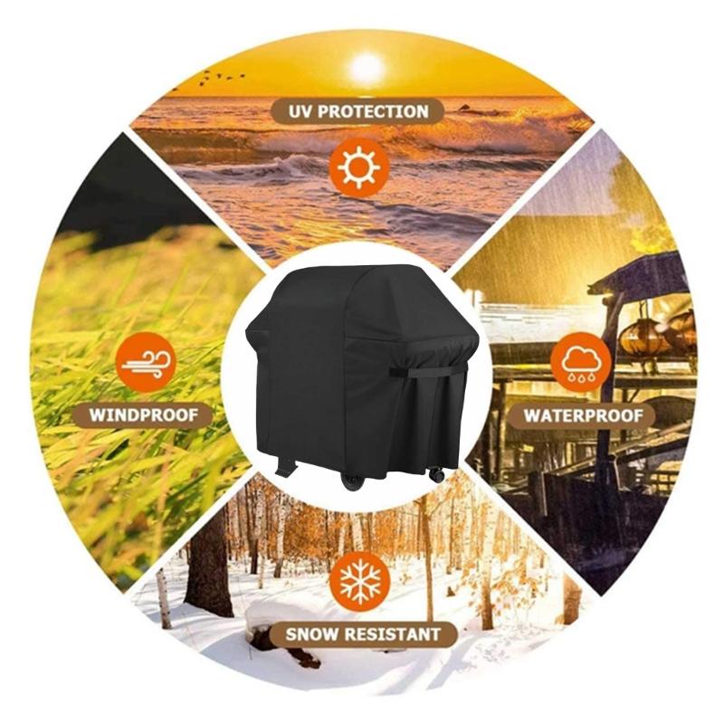 Universal Waterproof Outdoor Grill Cover Heavy Duty Weatherproof Gas Barbecue Protector Garden Patios Grill Accessories